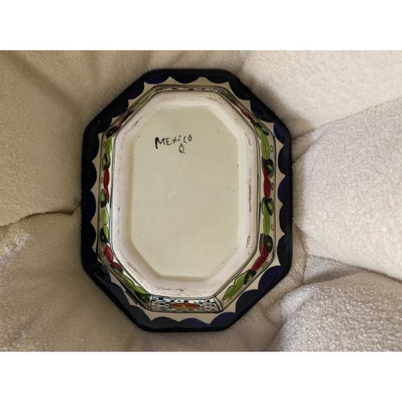 Talavera Rectangular Dish Made in Mexico - Picture 2 of 7